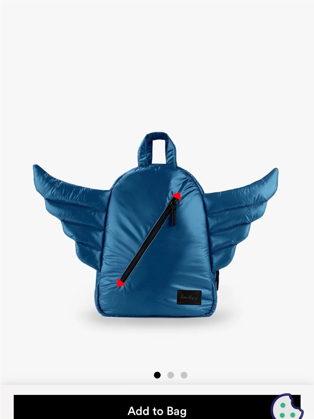 7 AM Enfant Blue Winged Puffy Backpack NWT designer